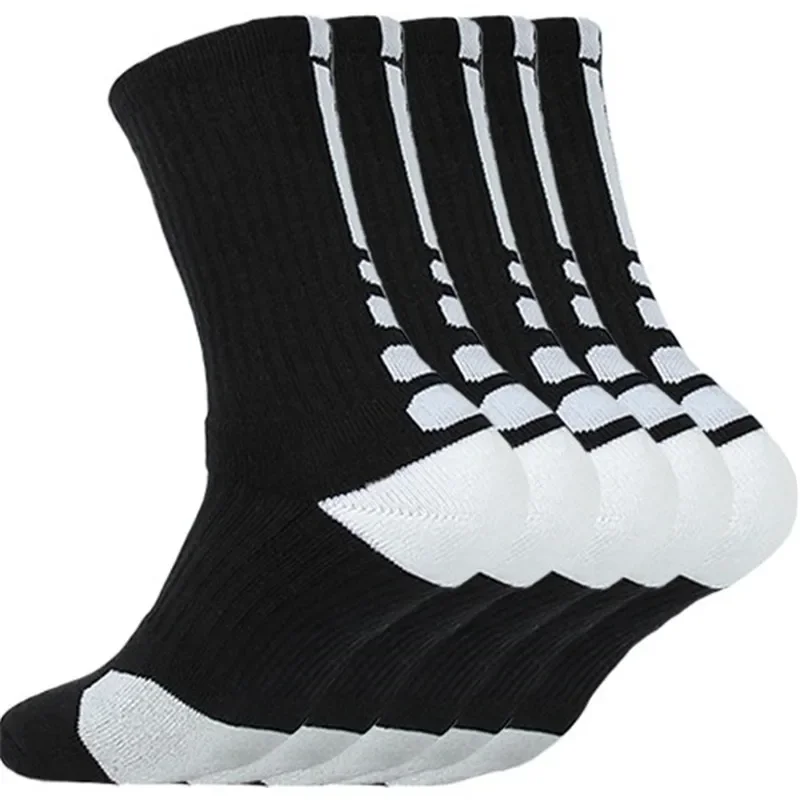 5 Pairs Unisex Cushioned Sports Socks - Versatile Athletic Set