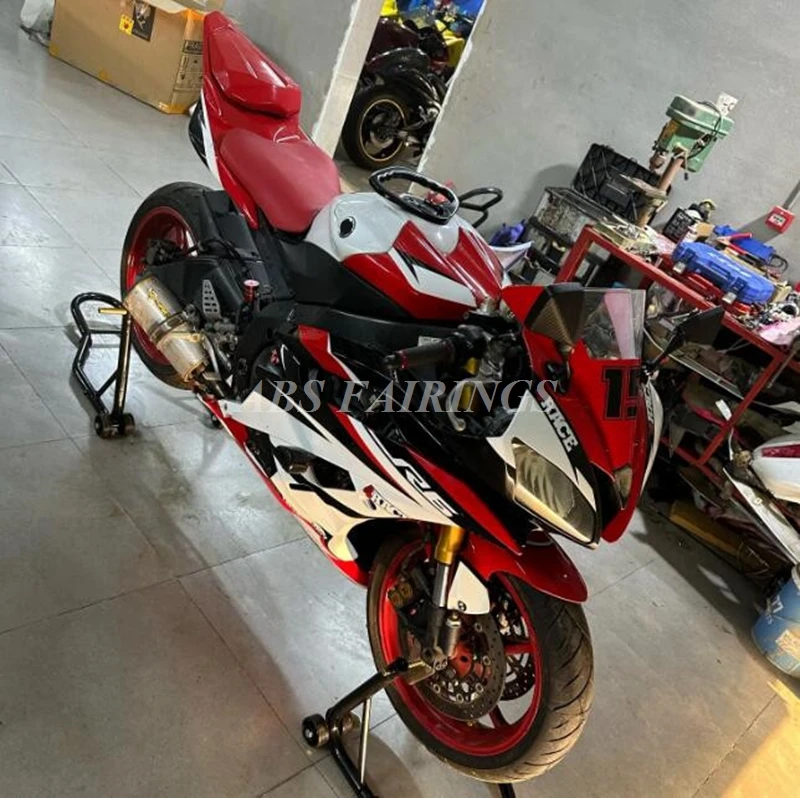 

4Gifts New ABS Motorcycle Whole Fairings Kit Fit for YAMAHA YZF-R6 R6 06 07 2006 2007 Bodywork Set Custom Red White