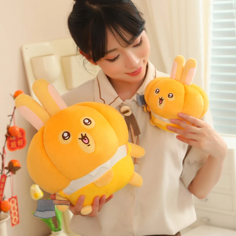 Cute Pumpkin Rabbit Plush Toy Soft Stuffed Doll for Christmas