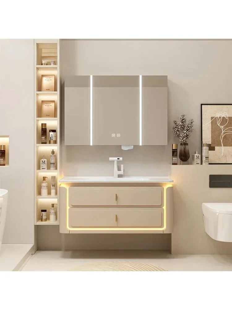 *Luxury Bathroom Cabinets With Ceramic Sink Intelligent Integrated Basin Intelligent Mirror Bathroom Washbasin Cabinet Vanity