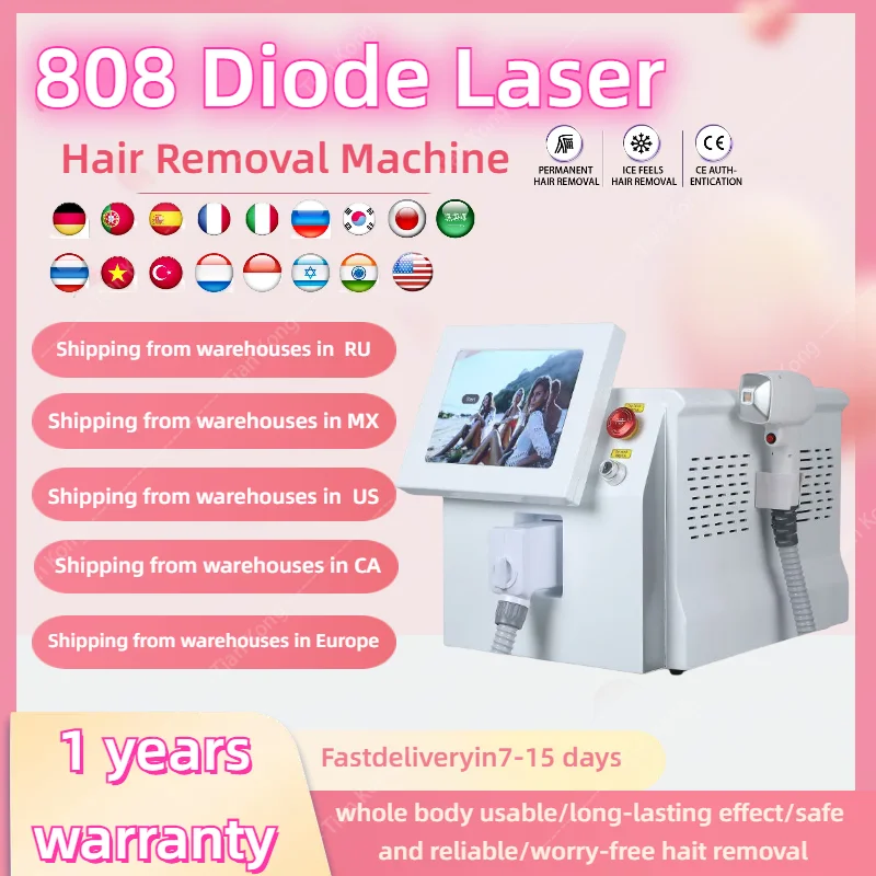 

NEO 2000W power 755 808 1064nm CE certified 3 wavelength ice platinum hair removal machine diode painless hair removal machine