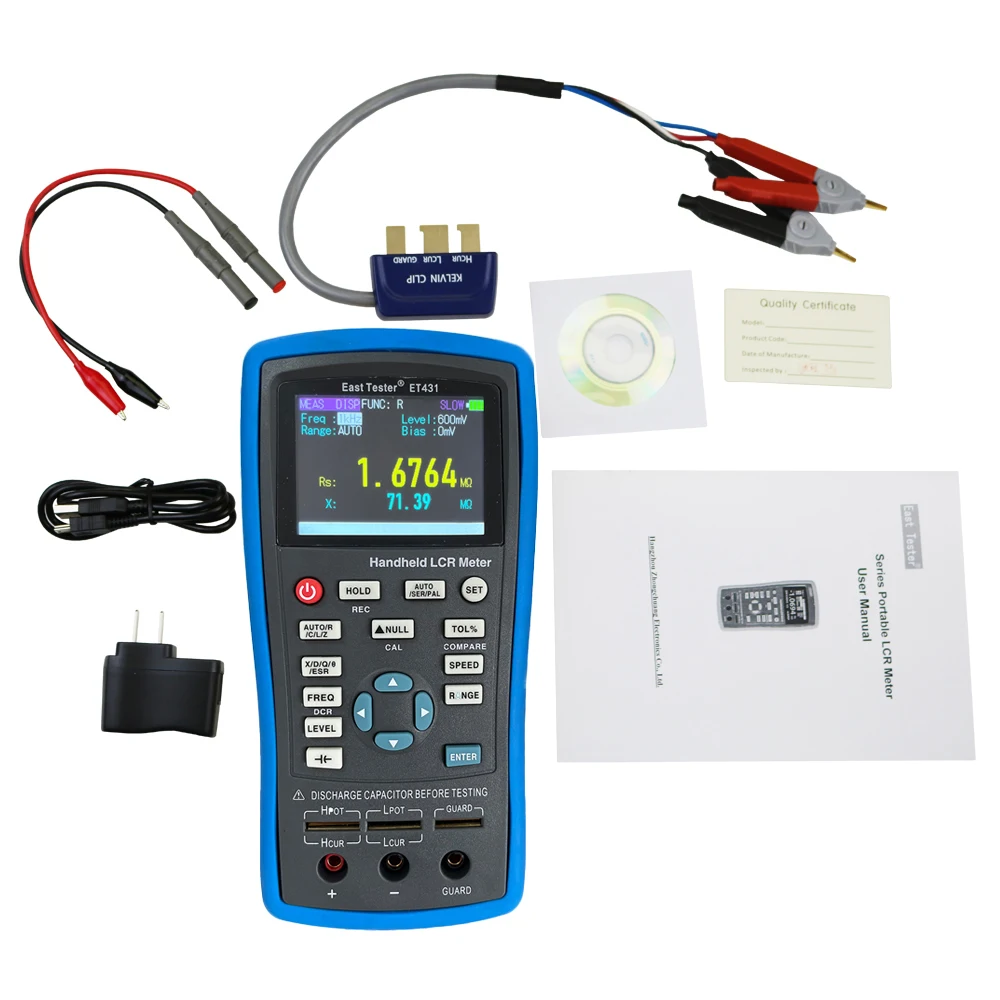 ET43 Series Handheld LCR Digital Bridge Meter Multifunctional Capacitance Inductance Resistance Meter