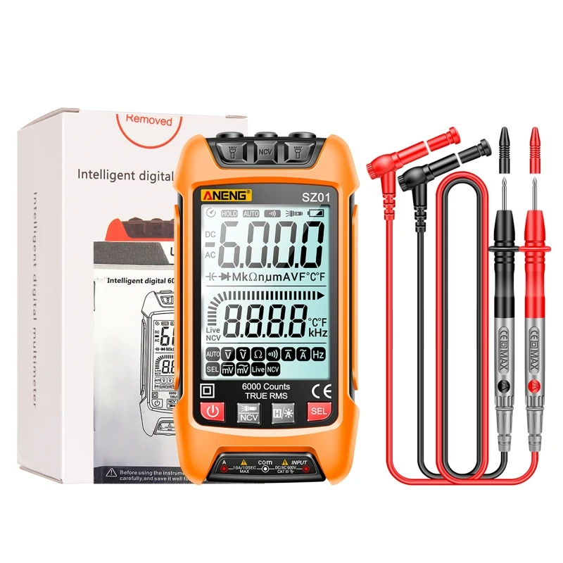 Digital Multimeter Voltage Current Resistance Tester With Flashlight
