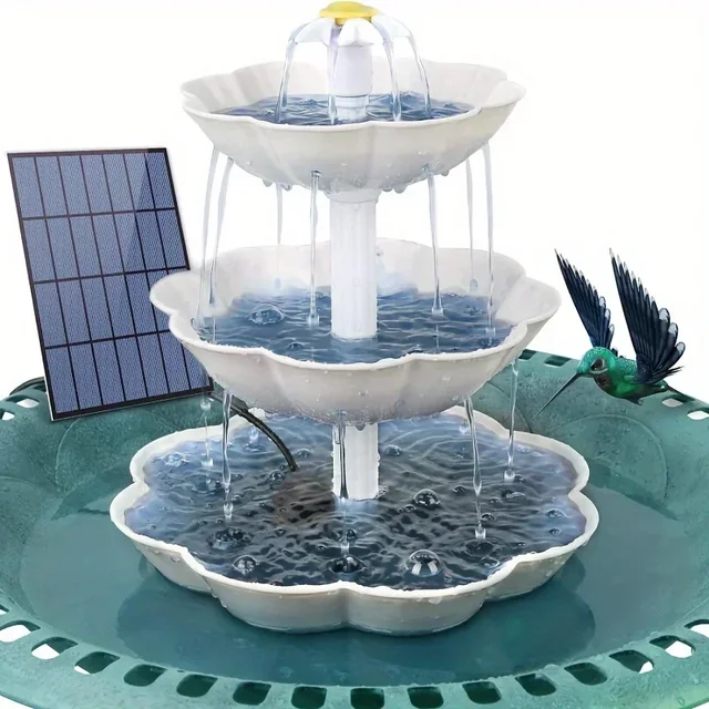 3-Tier DIY Solar Bird Bath Fountain