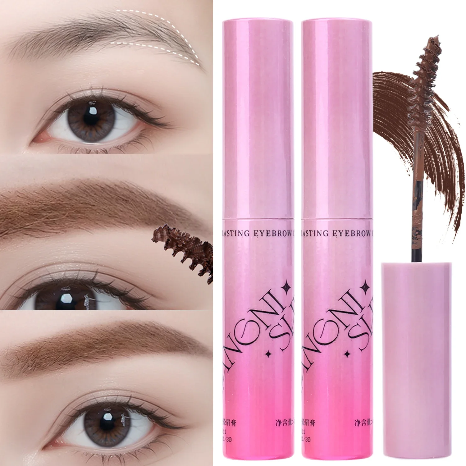 Long Lasting Eyebrow Dyeing Cream Natural Velvet Mist Eyebrow Enhancer Dye Gel Tint Quick Dry 4color Brow Makeup Cosmetic Novice 4