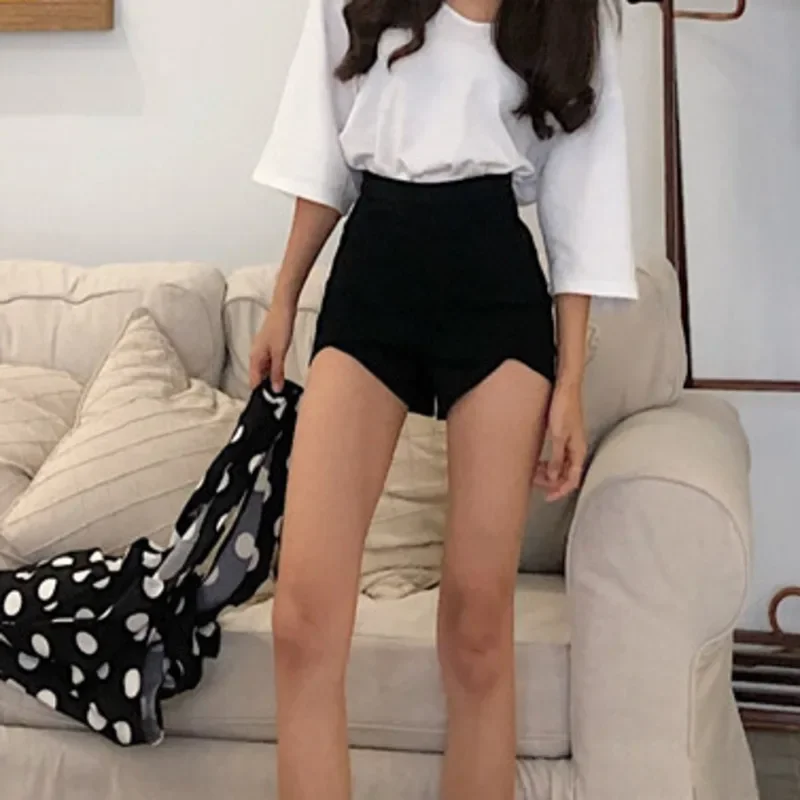 2022 Spring and Summer New Fashion Retro Korean High Waist Sexy Slim Stretch Denim Shorts Female Zipper Denim Women Shorts