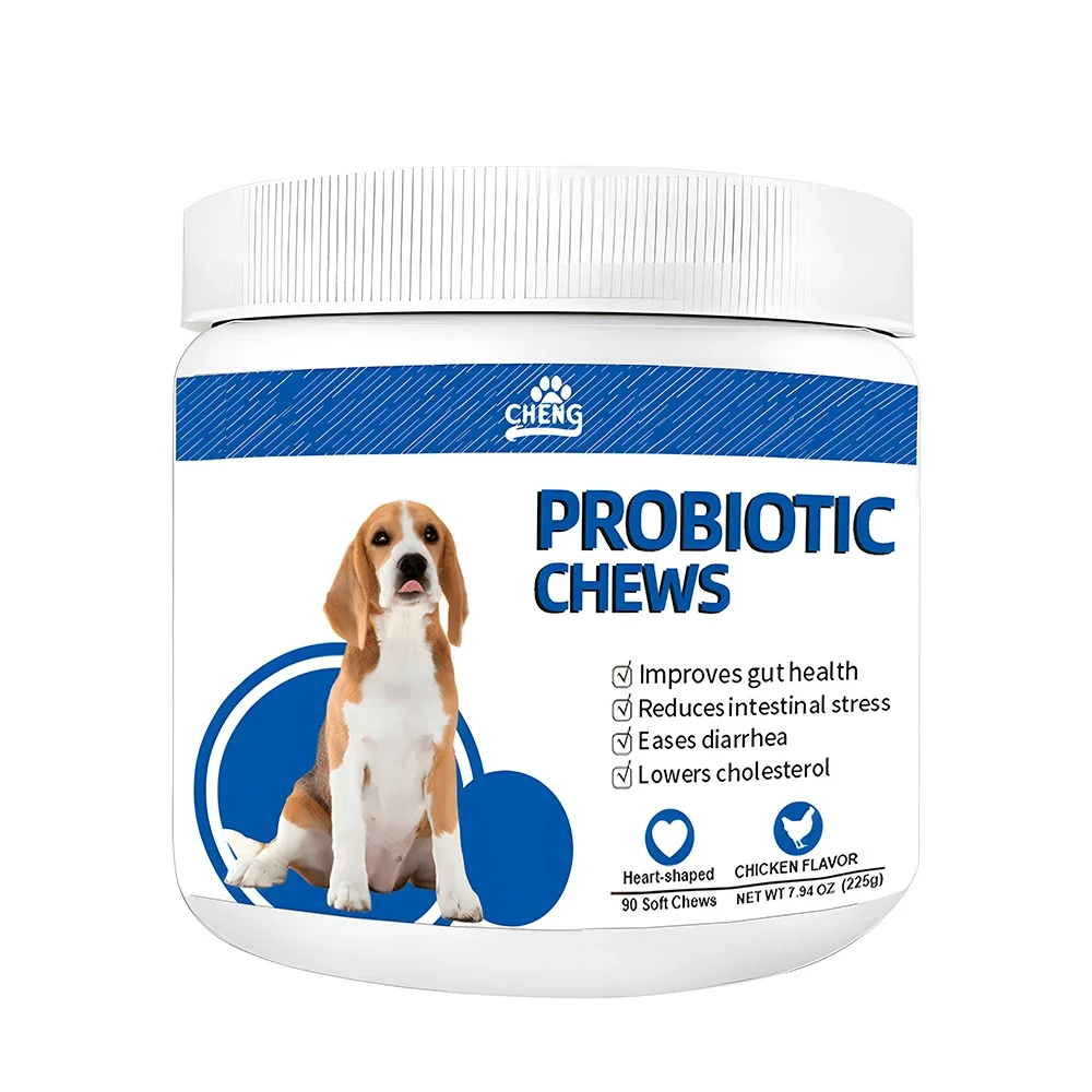 Pet Probiotic Nutritional Soft Chews-Boost Gut Health, Reduce Intestinal Stress, Alleviate Diarrhea, and Lower Cholesterol