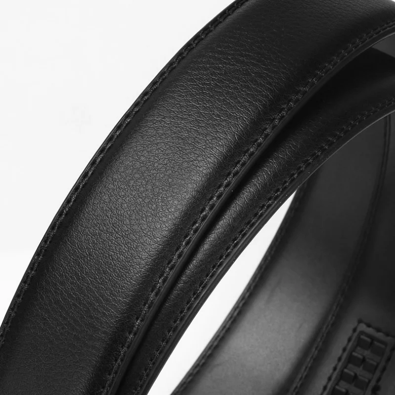 3.5cm New Men's Cowhide Automatic Buckle Young Business Fashion Leisure Middle Aged Designer Belt for Men_voghion.com