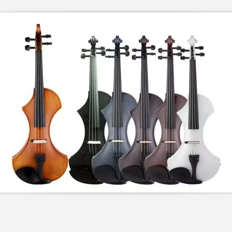 4/4 Size Electric Violin with Spruce Body-High Quality Instrument Includes Waterproof Case And Bow