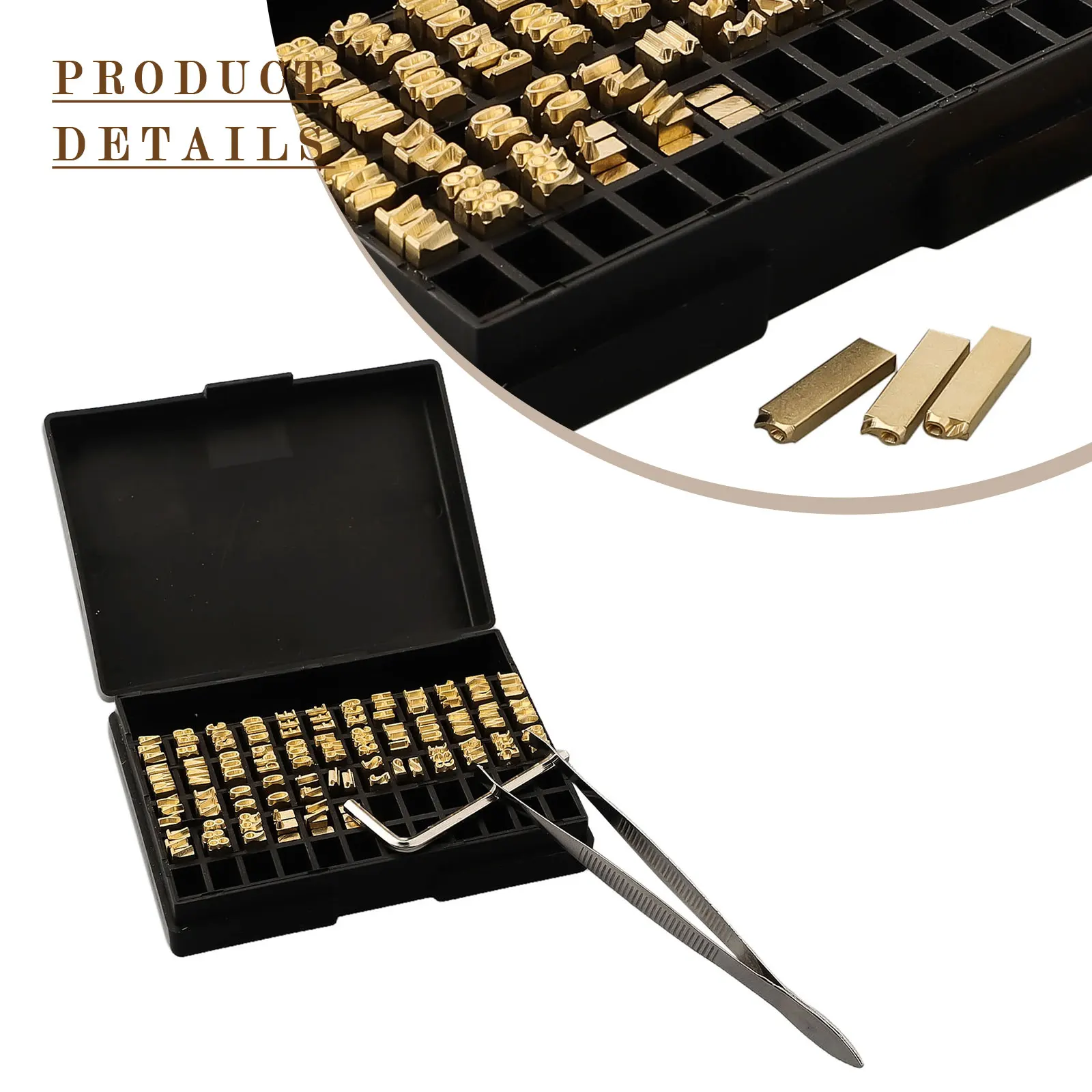 120pcs Hot Stamp Copper Letters Thermal Ribbon Printing Font 2*4*15mm Coding Machine Word Grain Labeling Machine Tool Parts