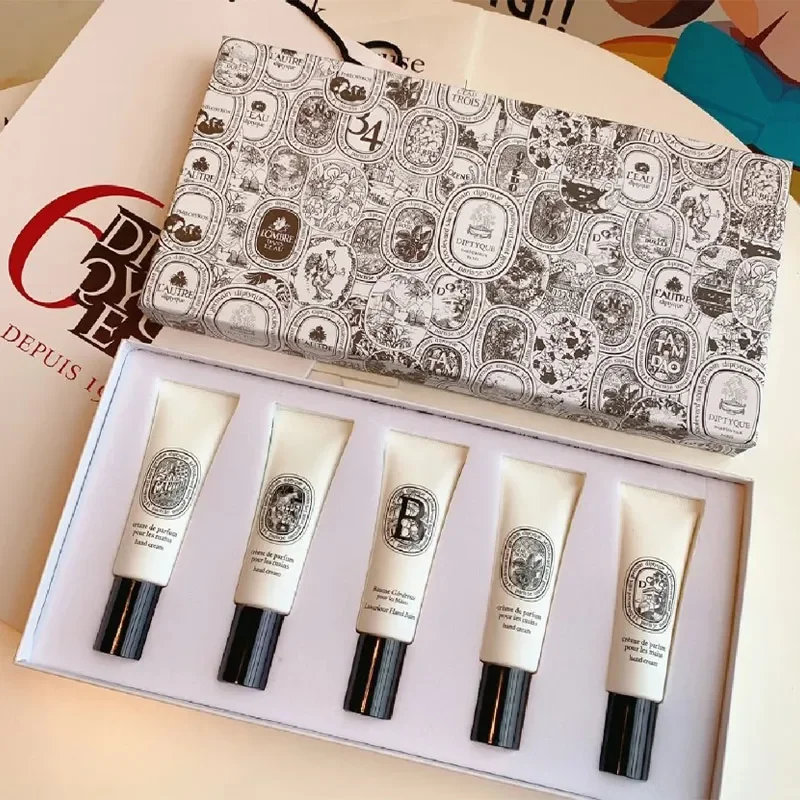 

Original Moisturizing Hand Cream 5pcs 45g Set Rose Fragrance Smoothing Soften Anti Dry Whitening Hands Lotion