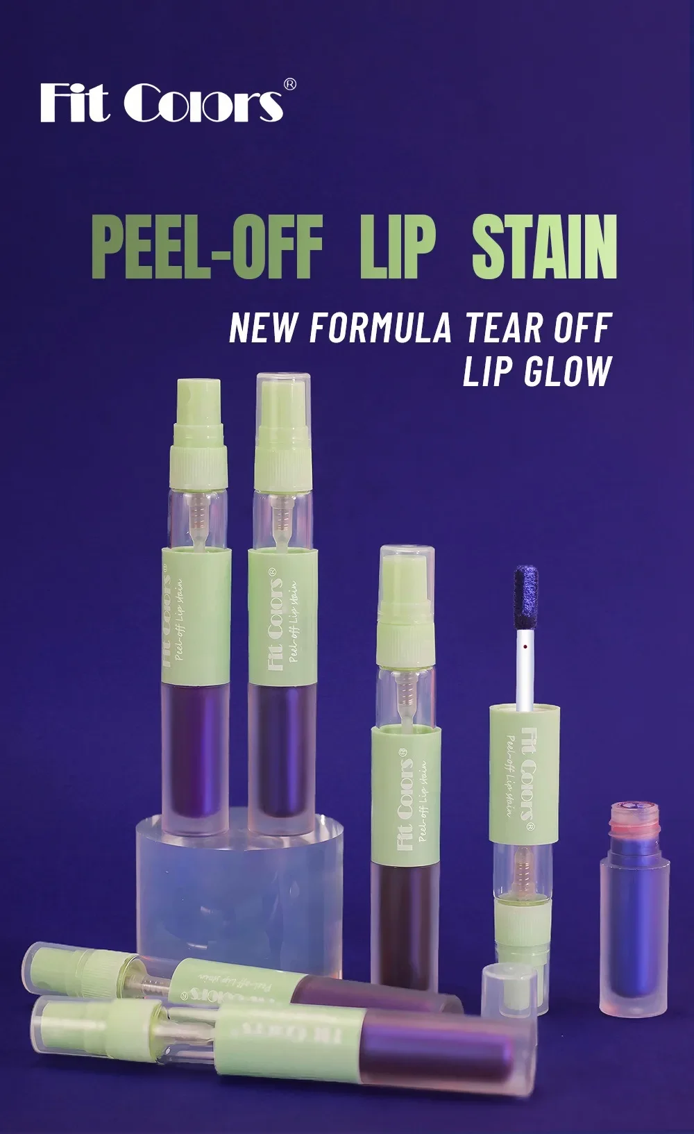 Description Picture 2 of item6-Color Spray Liquid Peel-off Lip Gloss Matte Mist Lipstick Waterproof Makeup Tattoo Mask Glaze Tear Contour Lip Stain Cosmetic