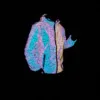 2022 Autumn Winter Colorful Reflective Hooded Jacket Mens Harajuku Hip Hop Night Club Reflect Light Shiny Coats Windbreaker 3
