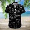 3D Printed Skull Halloween Hawaiian Shirt Summer Short Sleeved Shirts Men Shirts Oversize Camisa Social 5XL Halloween Gift 1