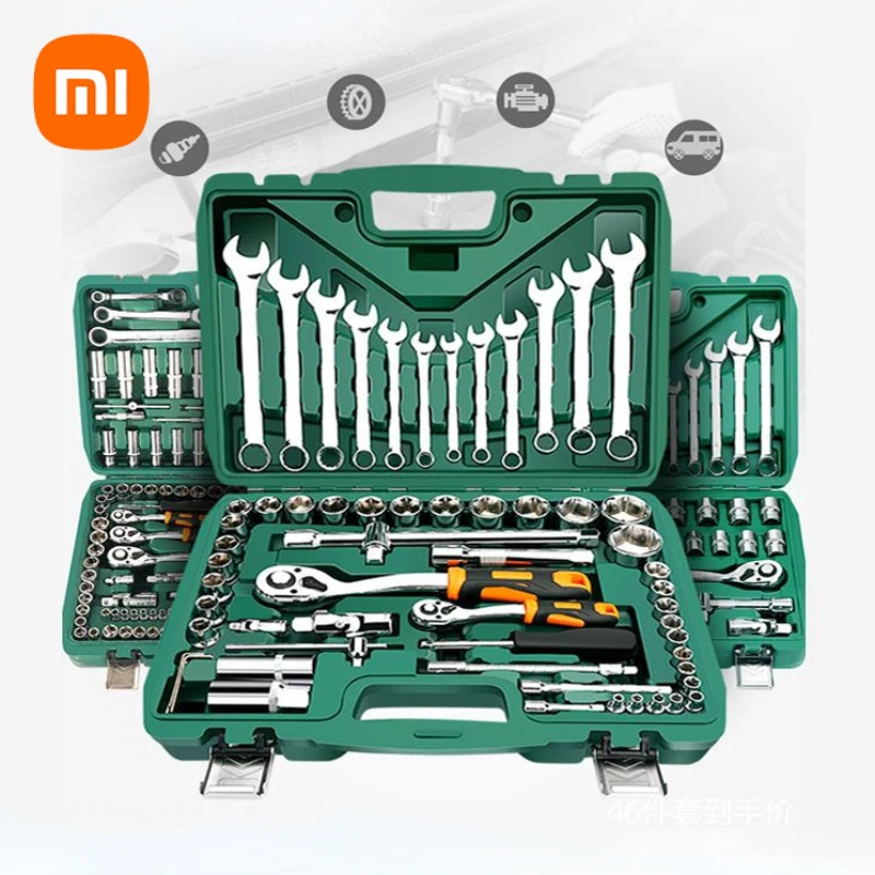 

Xiaomi Socket Ratchet Car Repair Tool Wrench Set Head Ratchet Pawl Socket Spanner Screwdriver Professional Metalworking Tool Kit