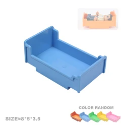 Deluxe Playhouse Building Block Set with Furniture and Accessories (Big bed)