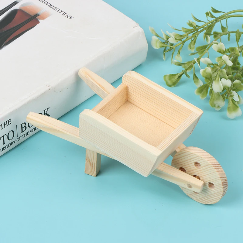 

1:12 Dollhouse Miniature Wooden Trolley Cart Model Decor Accessories Toys