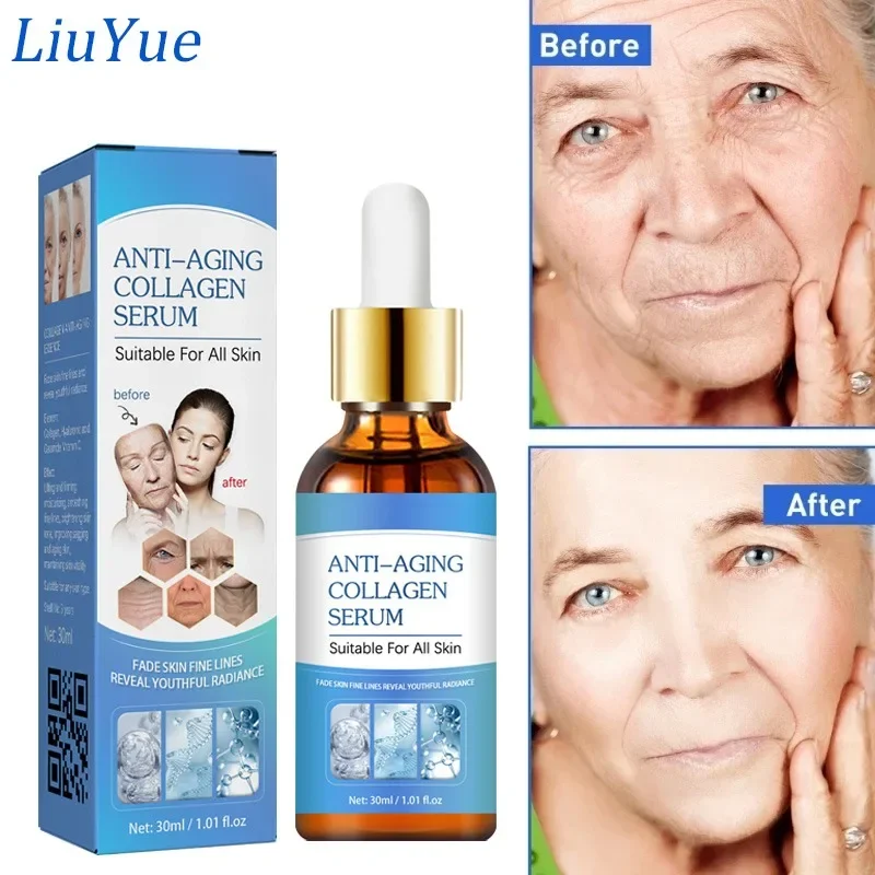 

Anti Wrinkle Face Serum Women Collagen Boost Essence Anti-Aging Firming Cream Fade Fine Lines Whitening Serum Brighten Skin Care