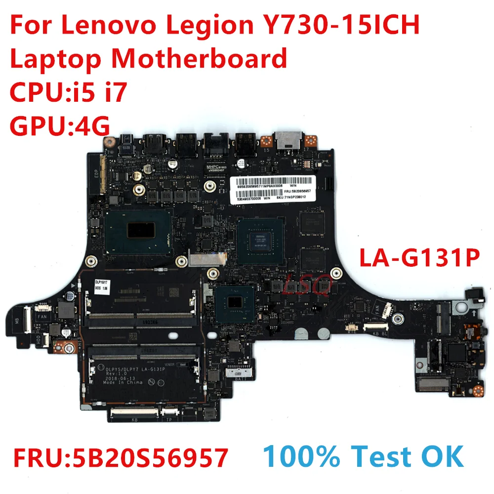 

Оригинальная материнская плата для ноутбука Lenovo легиона с процессором: i5 i7 FRU:5B20S56957 100% ТЕСТ ОК