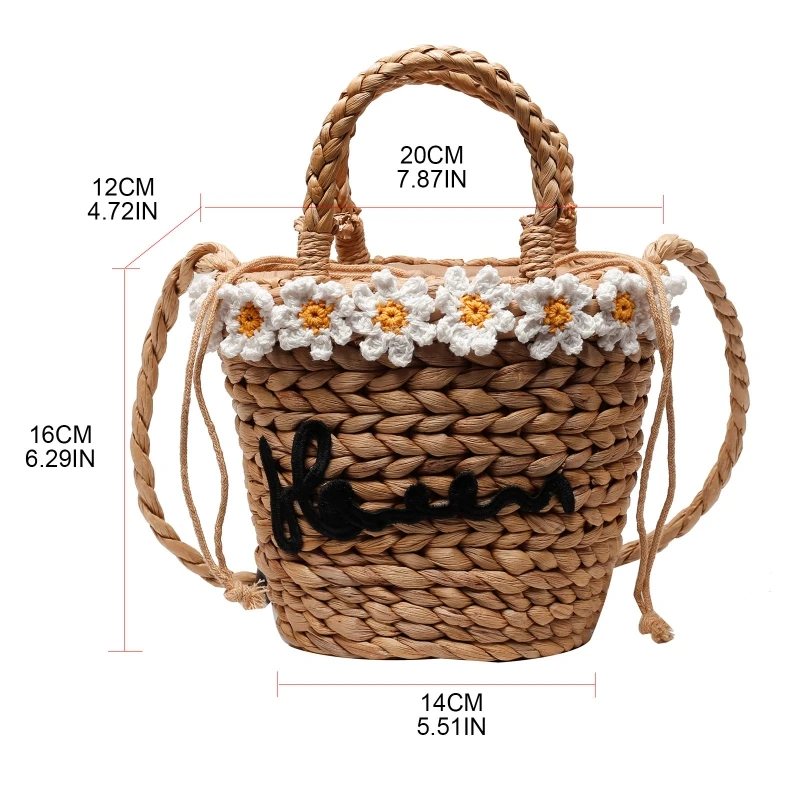 Hobo Women's Straw Beach Tote Bag Woven Summer Bags Bohemian Vacation Casual Handbag Shoulder Handbags