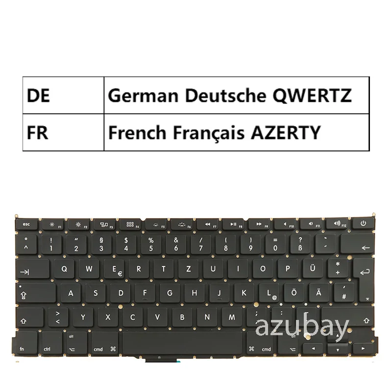 

Французская немецкая клавиатура для Apple MacBook Pro Retina 13 дюймов A1502 (2013-2015), для подсветки