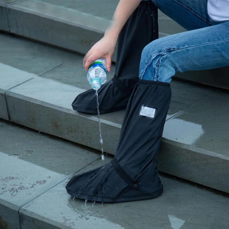 Description Picture 4 of itemRain Boot Shoe Cover Black Waterproof with Reflector  Anti-Slip Clear Shoes Dust Covers for Motorcycle Bike Rain Cover Men Women