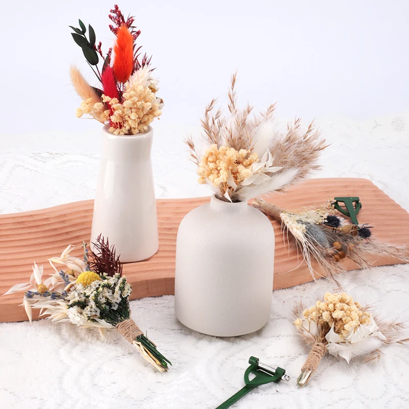 10 Pezzi Mini Bouquet Fiori Secchi - Gypsophila Essiccata, Per Decorazioni, Vase E Regali - Foto 12