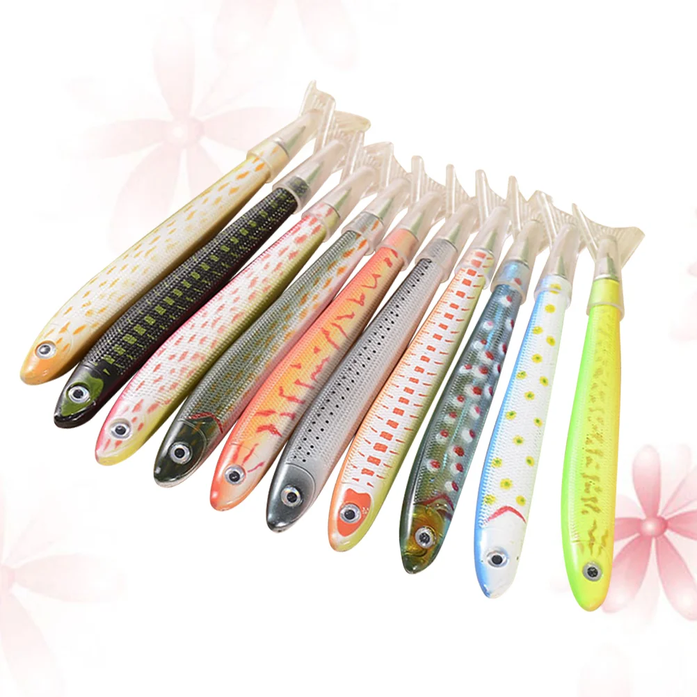 

Fish Design Ballpoint Pens Cartoon Simulation Creative Signing Pens Student Stationery School Supplies (Mixed Pattern)