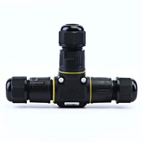 IP68 cable waterproof joint waterproof connector three-way branching device T-type outdoor rainproof wiring terminal LED wiring - Image 4