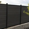 Morden Customized Black Metal Backyard Garden Farm Aluminum Horizontal Slat Panels Privacy Slat Fence 1