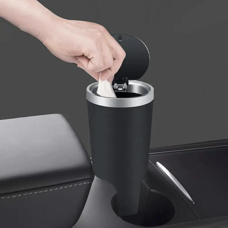 Car Trash Cup 800ml Press To Open Washable Leakproof for RV SUV