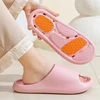 Home Bathroom Non-Slip Slippers Women Soft Sole Platform Couple House Slippers Summer Comfortable Flat Heel Indoor Slides 2025 1