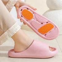 Home Bathroom Non-Slip Slippers Women Soft Sole Platform Couple House Slippers Summer Comfortable Flat Heel Indoor Slides 2025 1