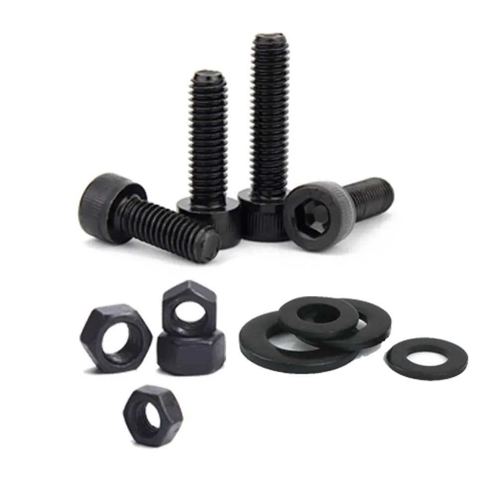400/2100X M1.6 M2 M3 M4 M5 Black12.9 Grade Steel Allen Hexagon Hex Socket Cap Head Screw Bolt Nut Washer Set Assortment Kit Box