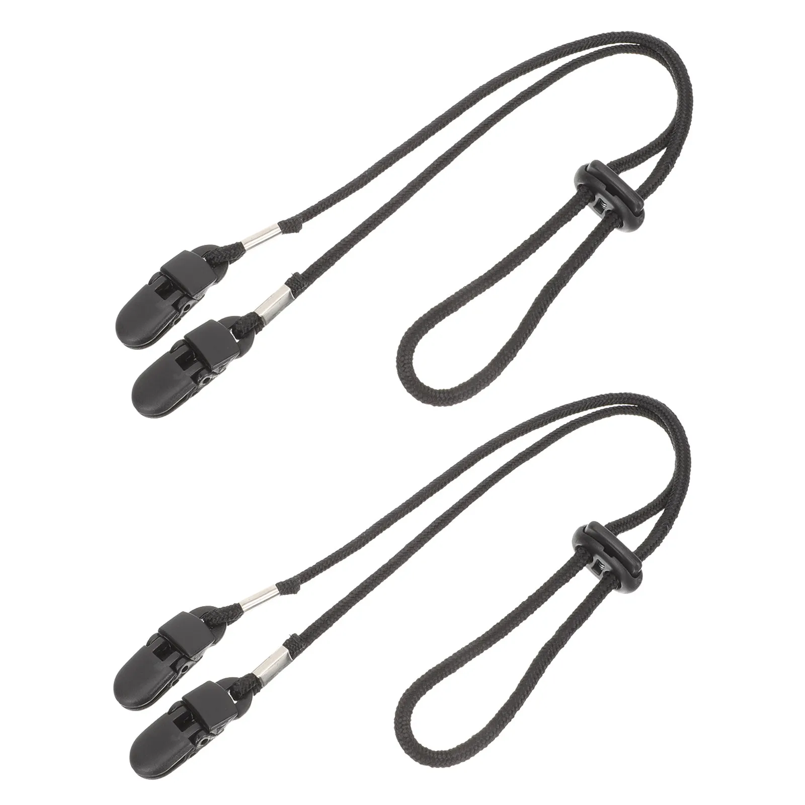 2Pcs 강력한 나일론 모자 스트랩 클립 세트 여행 스포츠 캠핑 하이킹 보트 타기 항해를위한 조정 가능한 방풍 모자 홀더