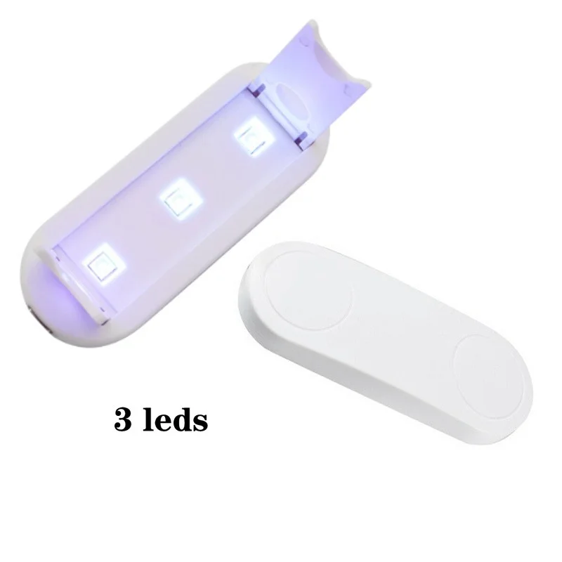 Mini Usb 6W Nail Drying Lamp Machine Portable 3 LED UV Manicure Lamp Nails USB Cable Home Use Nail Small Desk Drying
