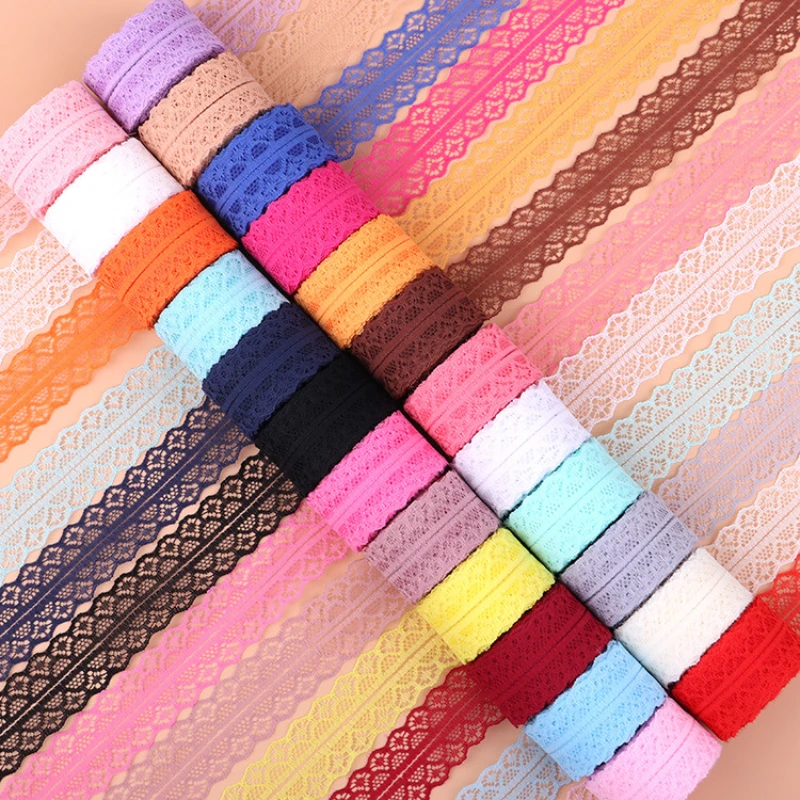 3cm Non-Stretchy Lace Ribbon 10Meters/Roll White Black Red Blue Purple Green Pink Yellow Orange DIY Crafts Flower Decoration