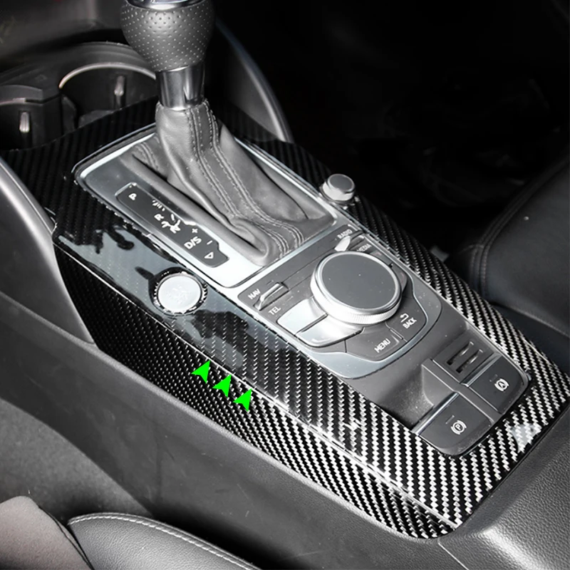 Для Audi A3 2014 2015 2016 2017 автомобильное управление в центре из углеродного волокна |