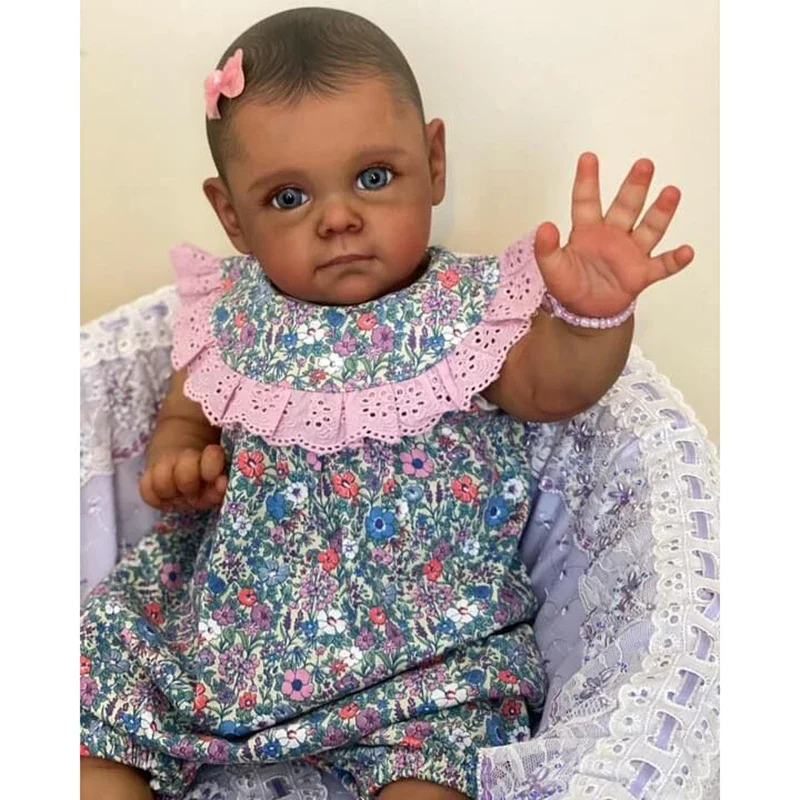 Yuela Reborn Puppe 60 Cm – Lebensechte Silikonpuppe Mit Langen Locken, Sammlerstück