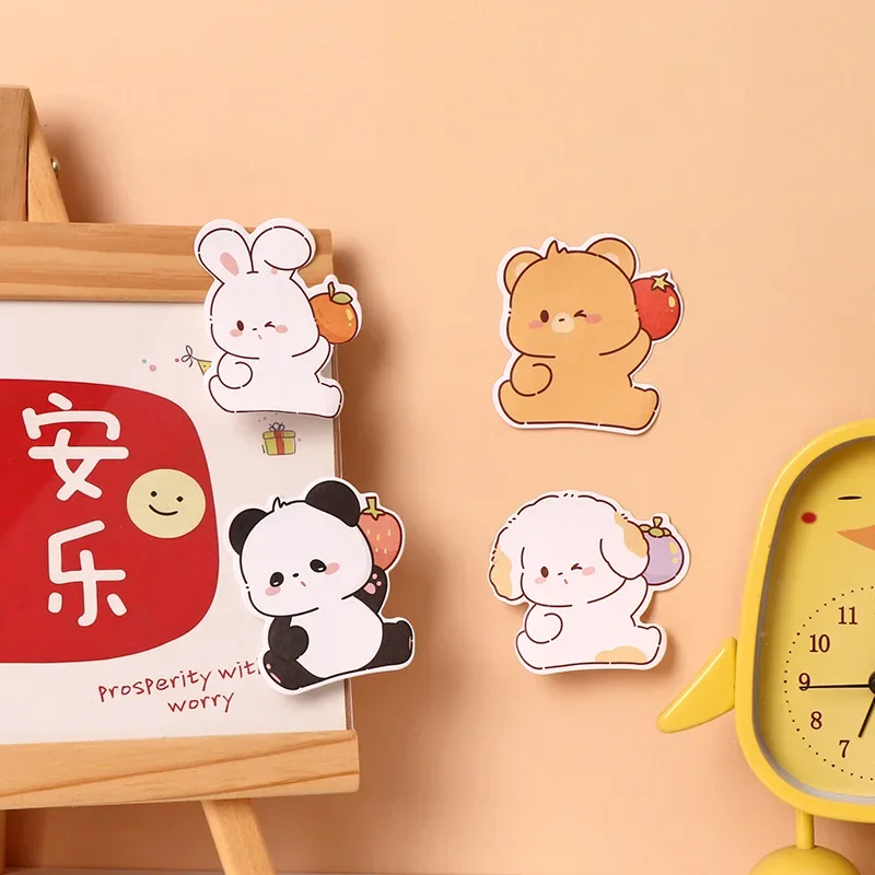 4Pcs/Set Kawaii Cartoon Animal Memo Pad Cute Panda Bear Dog Rabbit Sticky Note Student Office Stationery Self-Adhesive Notes 3