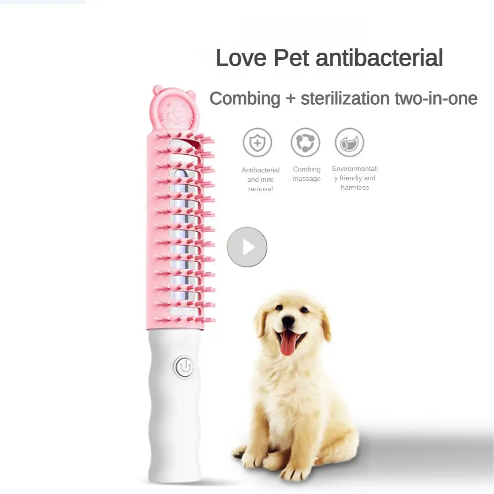 

Ultraviolet Sterilization Pet Comb Arc Grip Pet Beauty Comfortable Grip Sterilization Comb Easy Combing Deodorization Tools