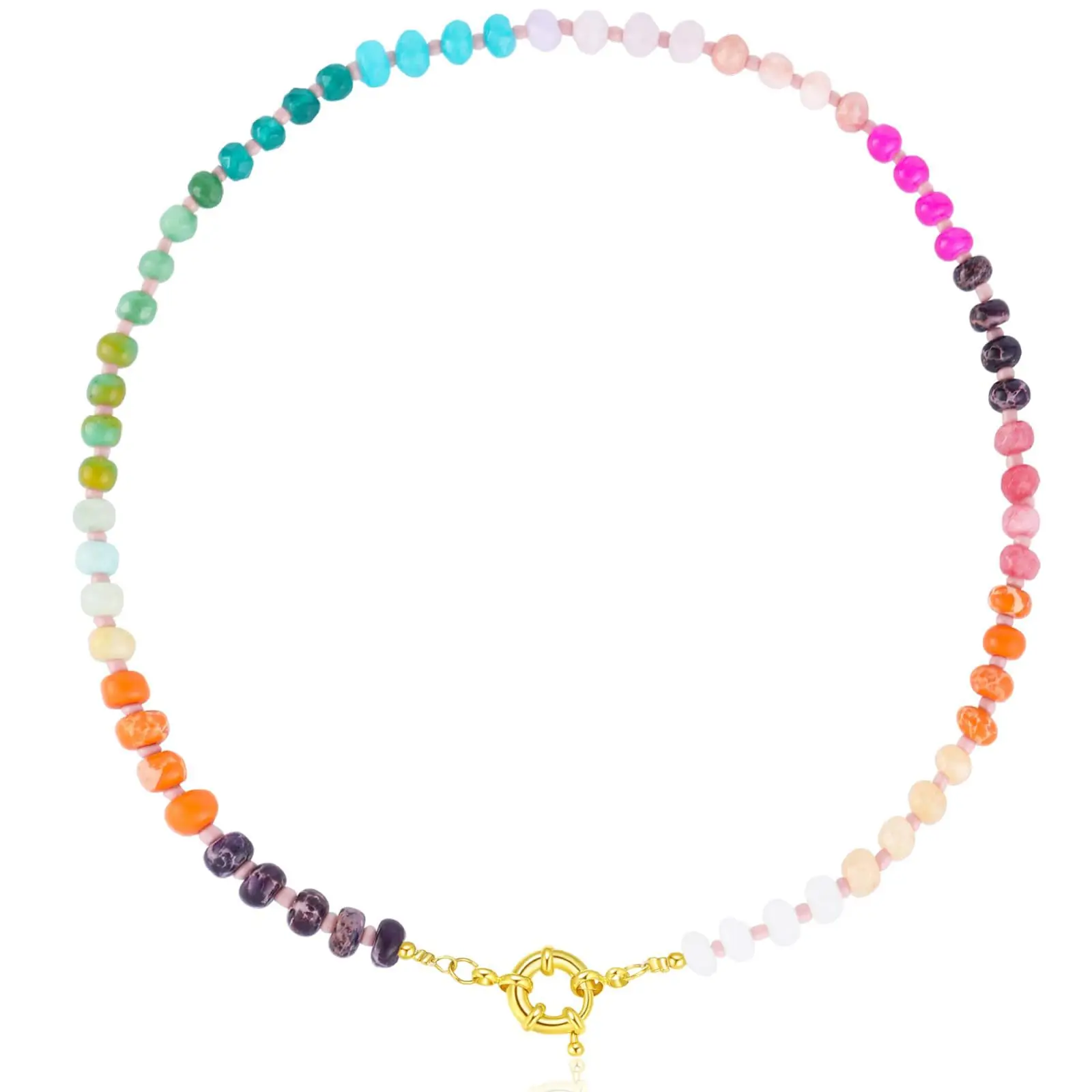 Cuarzo Rosa Collar Amistad Tous Hermoso Collar De Cuentas Lisas De