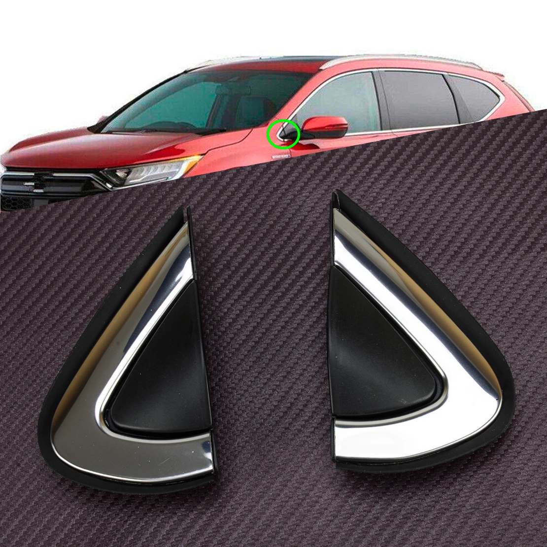 

75495TLA 75490TLA 1 Pair Car Left Right Rearview Mirror Triangle Corner Cover Trim Fit For Honda CR-V CRV 2020 2019