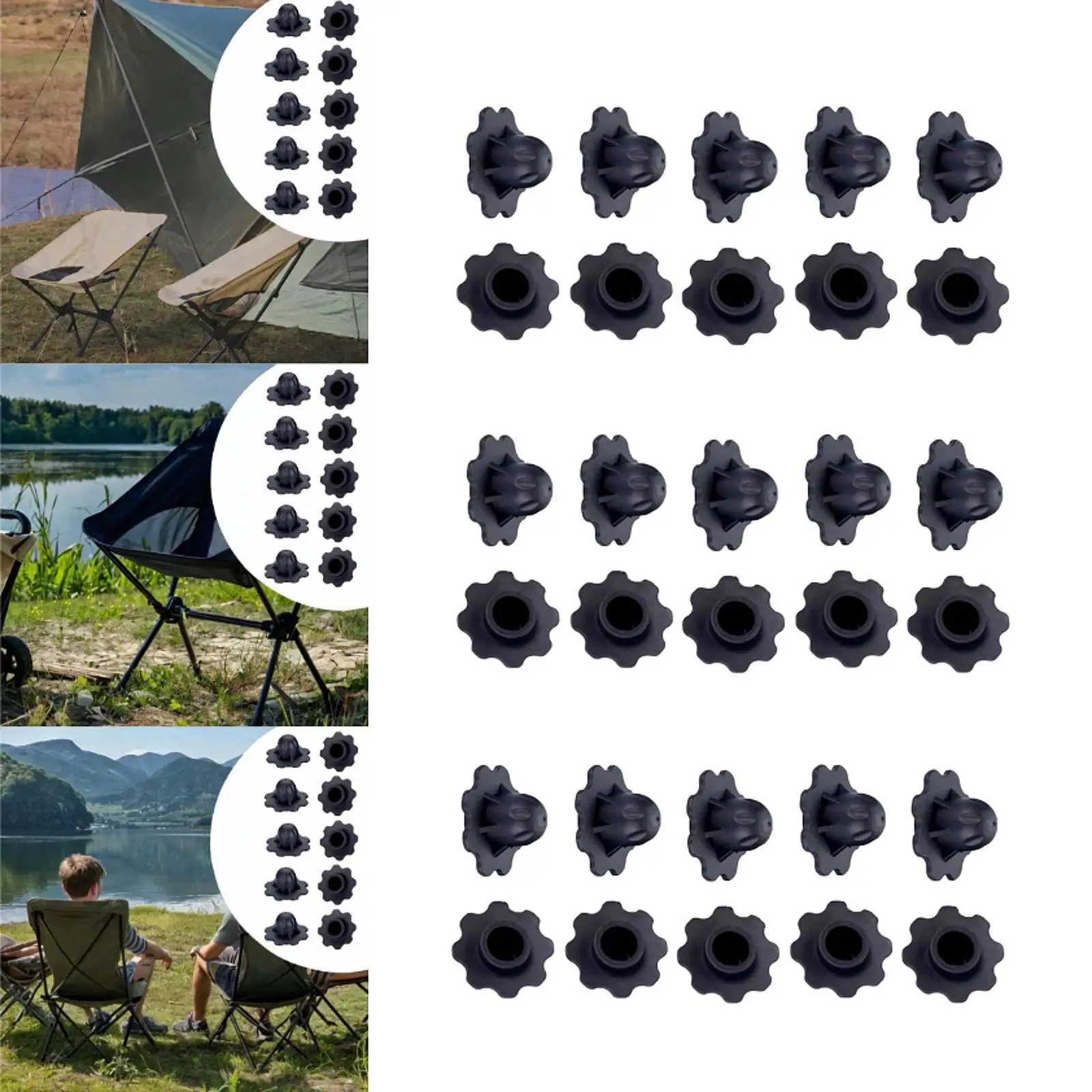 10 pièces embouts pieds chaise lune anti-enfoncement antidérapants patio jardin barbecue plage camping