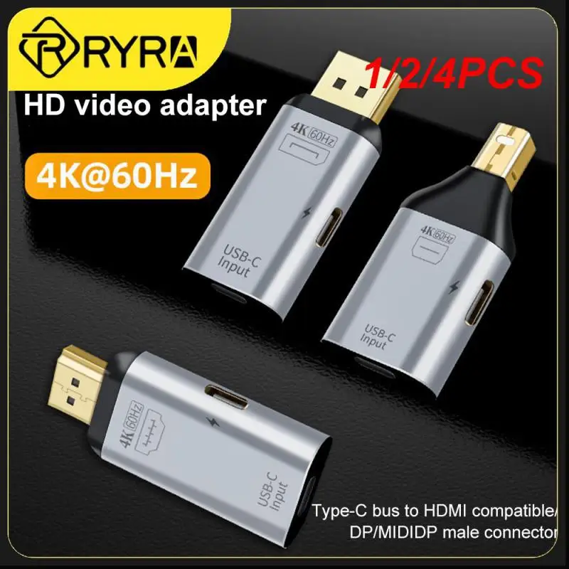 Adattatore Di Tipo C 4K Da 1/2/4 Pezzi A Dp/Hdmi-Compatibile/Cavo Mini Dp Da Tipo C A Adattatore Thunderbolt 3 Per Telefono Laptop Tipo C
