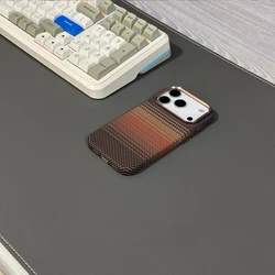 Korean Style Magnetic Carbon Fiber Texture Phone Case with Camera Lens Protection - iPhone 15 (Color 1)