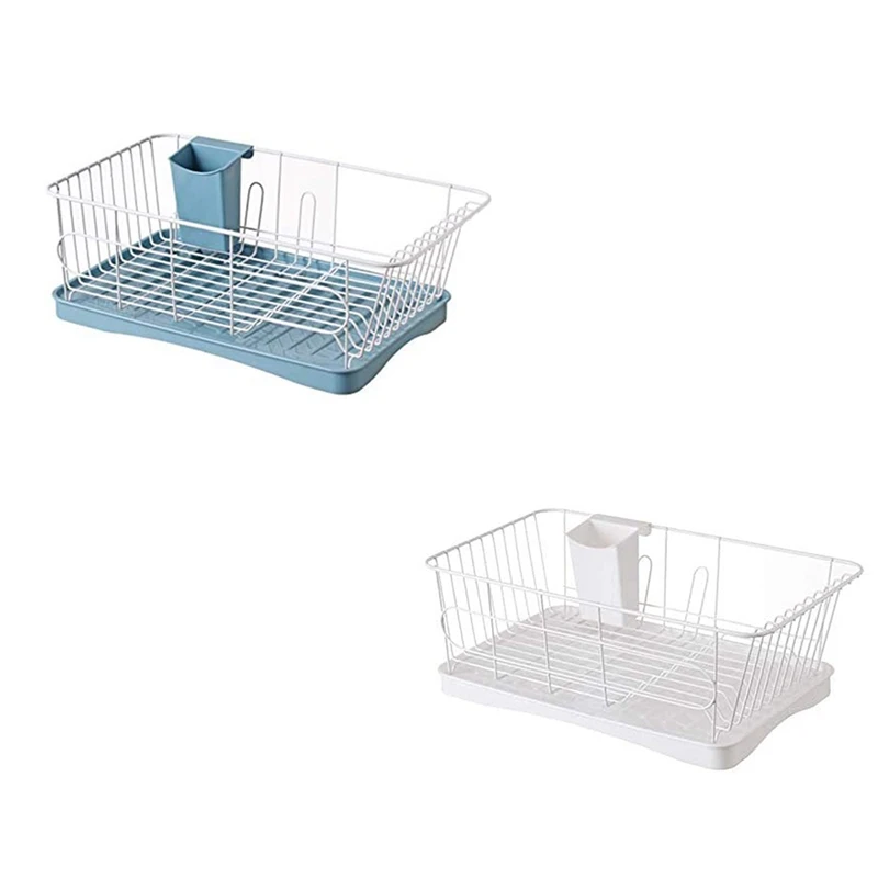 

Dish Drying Rack With Drainboard,Dish Rack,Dish Drainer Drain For Kitchen Counter With Removable Cutlery Tray