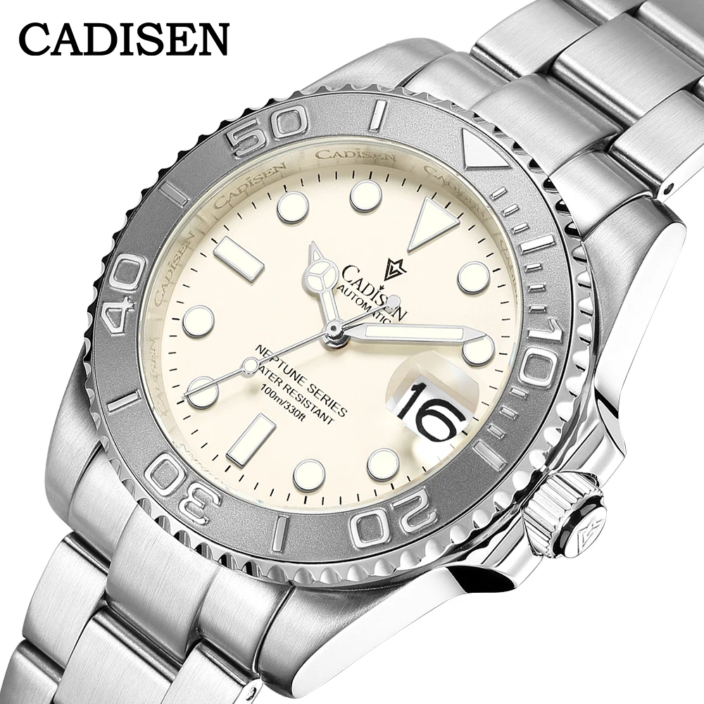 

CADISEN Mens Watches 2023 Top Brand Luxury Automatic Mechanical Watch For Men NH35 Stainless Steel 10Bar Waterproof Reloj Hombre