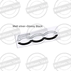 Premium Metal 3D Badge Letter Logo - Car Rear Trunk Body Sticker Emblem Accessory (Matte White Black)