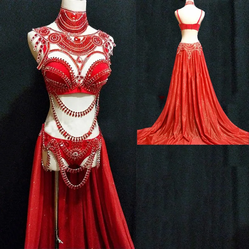 

New Woman Singer Host Catwalk DJ DS Dance Rhinestones One Piece Belly Dance Paillette Bodysuit Costumes Sexy Singer Jazz Dance